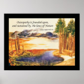 A.T.スティルによる骨障害自然法則引用文 ポスター (正面)