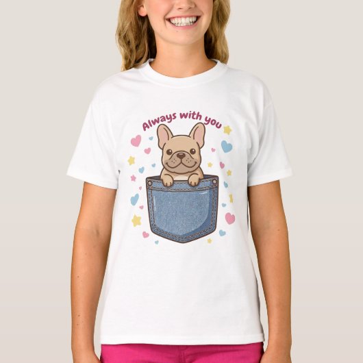 A T-shirt with cute dogs on both the front and bac Tシャツ (正面)