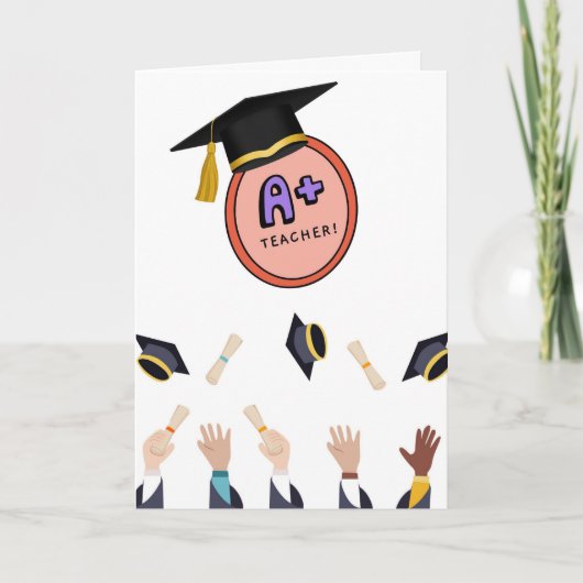 A+ Teacher Appreciation Card  カード (正面)