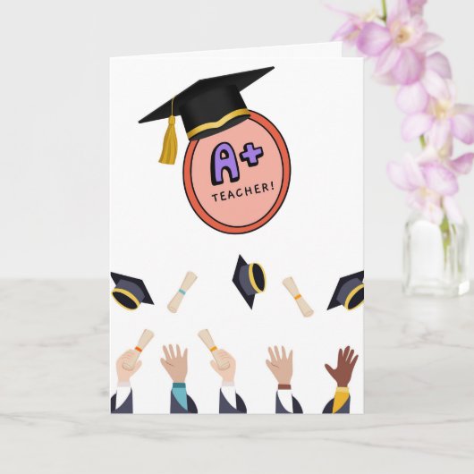 A+ Teacher Appreciation Card  カード (蘭)