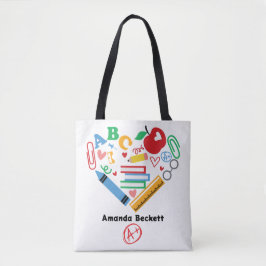 A+ Teacher School Supplies Tote トートバッグ