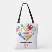 A+ Teacher School Supplies Tote トートバッグ (裏面)