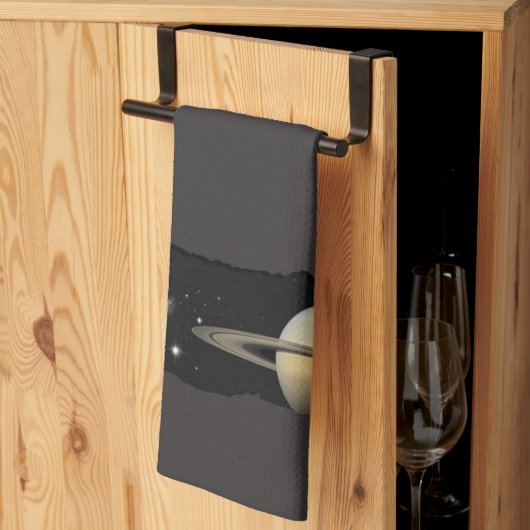 A Tear in宇宙 – 土星銀河系エレガント- Rip Kitc キッチンタオル (三つ折り)