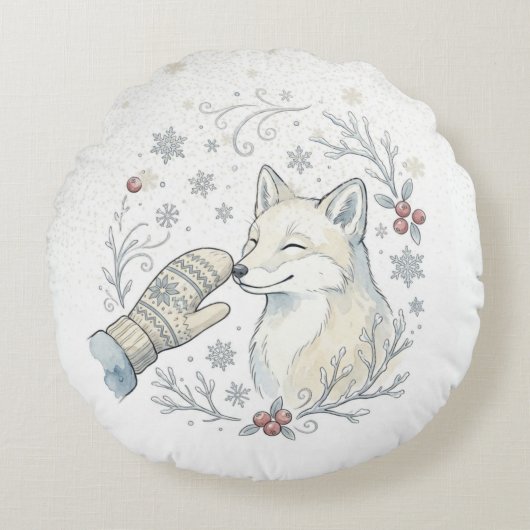 A Tender Winter Boop ラウンドクッション (正面)