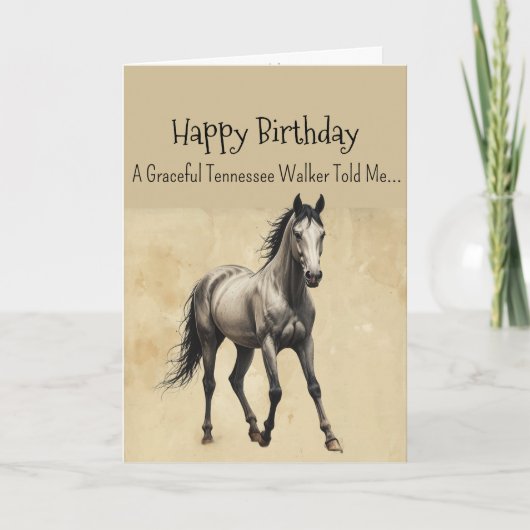 A Tennessee Walking Horse Personality Birthday カード (正面)