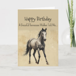 A Tennessee Walking Horse  Personality Birthday  カード
