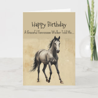 A Tennessee Walking Horse Personality Birthday カード
