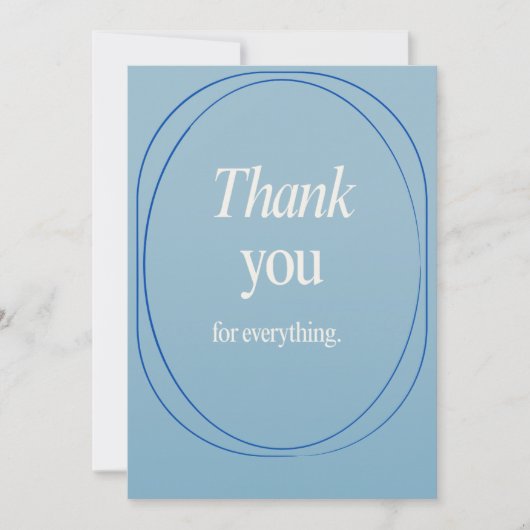 A thank you card for different occasions in blue サンキューカード (正面)
