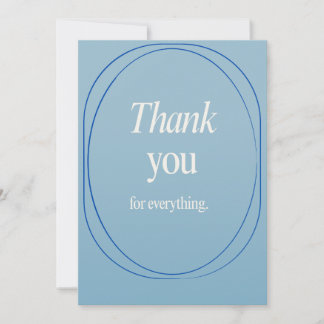 A thank you card for different occasions in blue サンキューカード
