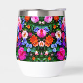 A Thermal Wine Tumbler With Bright Flowers (左面)