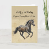 A Thoroughbred Horse Personality Birthday カード (正面)