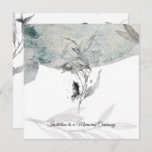 A thoughtfully designed sympathy card 招待状 (正面/裏面)