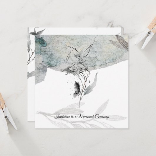 A thoughtfully designed sympathy card 招待状 (正面/裏面インサイチュ)