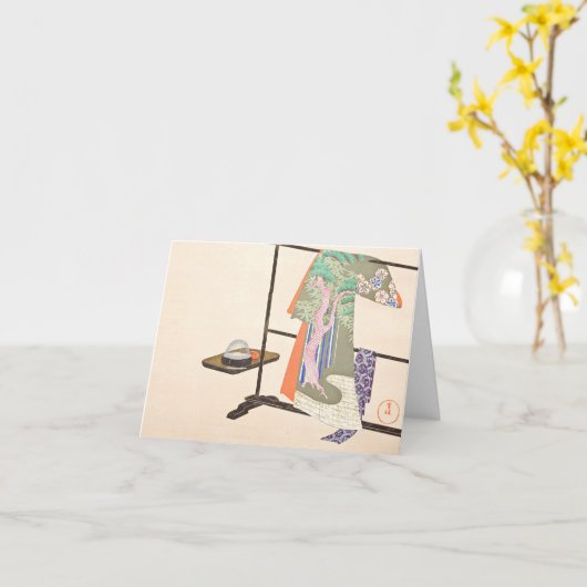  "A Thousand Grasses 4“ Kamisaka Sekka Ukiyo-E   カード (黄色い花)