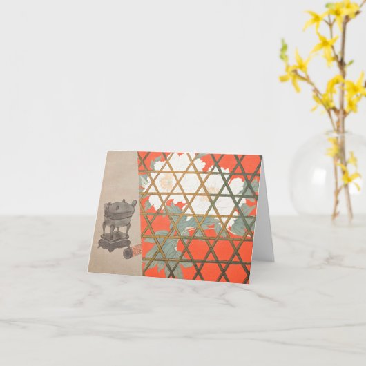 "A Thousand Grasses 5“ Kamisaka Sekka Ukiyo-E   カード (黄色い花)