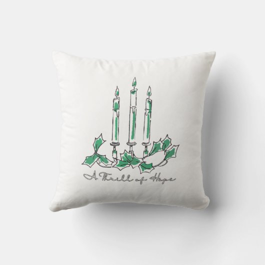 A Thrill of Hope Candle Line Art クッション (裏面)