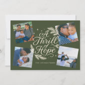 A Thrill of Hope Green Religious 4 Photo Collage シーズンカード (正面)