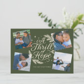 A Thrill of Hope Green Religious 4 Photo Collage シーズンカード (スタンド正面)