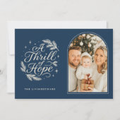 A Thrill of Hope Navy Religious Arch Photo シーズンカード (正面)