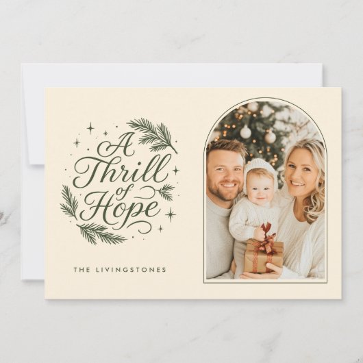 A Thrill of Hope Religious Photo シーズンカード (正面)