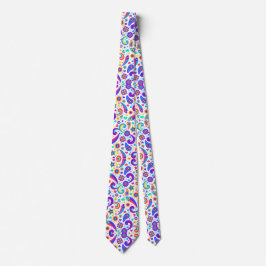 A tie with a vibrant, colorful paisley pattern  ネクタイ