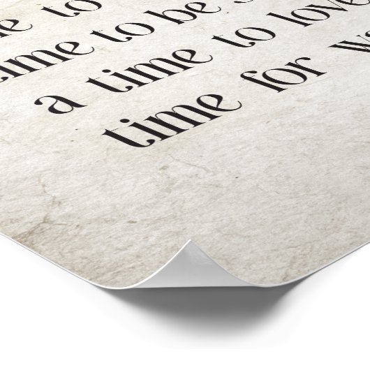 A Time for Everything Wall art from Ecclesiastes 3 ポスター (角)