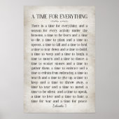 A Time for Everything Wall art from Ecclesiastes 3 ポスター (正面)