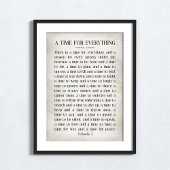 A Time for Everything Wall art from Ecclesiastes 3 ポスター