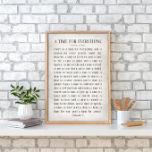 A Time for Everything Wall art from Ecclesiastes 3 ポスター