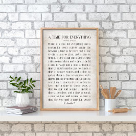 A Time for Everything Wall art from Ecclesiastes 3 ポスター
