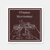 A Tiniビットの古い – 誕生日テーマの装飾 スタンダードカクテルナプキン (正面)