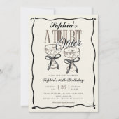 A Tiniビットより古いエスプレッソマルティーニ予測できな誕生日 招待状 (正面)