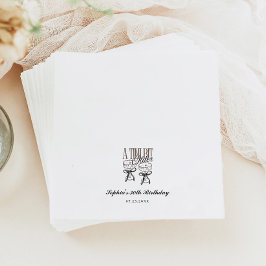 A Tiniビットより古いエスプレッソマルティーニ誕生日ナプキン スタンダードカクテルナプキン