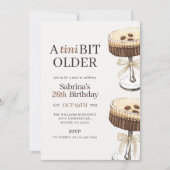 A Tiniビットより古いエスプレッソマルティーニ誕生日 招待状 (正面)