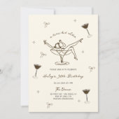 A Tiniビットより古いエスプレッソマルティーニ誕生日 招待状 (正面)