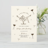 A Tiniビットより古いエスプレッソマルティーニ誕生日 招待状 (スタンド正面)