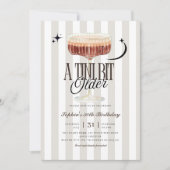 A Tiniビットより古いエスプレッソマルティーニ誕生日 招待状 (正面)