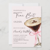 A Tiniビットより古いエスプレッソマルティーニ誕生日 招待状 (正面)