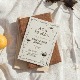 A Tiniビットより古いエスプレッソマルティーニ誕生日 招待状