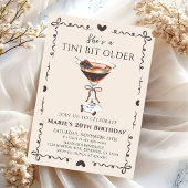 A Tiniビットより古いエスプレッソマルティーニ誕生日 招待状