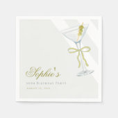 A Tiniビットより古いオリーブマルティニカクテル誕生日 スタンダードカクテルナプキン (正面)