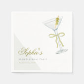 A Tiniビットより古いオリーブマルティニカクテル誕生日 スタンダードカクテルナプキン (正面)