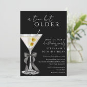 A Tiniビットより古いシックな黒ダーティマルティーニ誕生日 招待状 (スタンド正面)