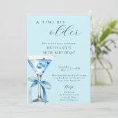 A Tiniビットより古いブルーボウMartini 30歳の誕生日 招待状 (スタンド正面)