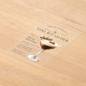 A Tiniビットより古い19誕生日エスプレッソマルティーニ アクリル招待状 (レイダウン)