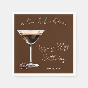A Tiniビットより古いEspresso Martiniをテーマにしたパーティー スタンダードカクテルナプキン