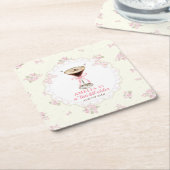 A Tiniビットより古いMartiniコケット誕生日 スクエアペーパーコースター (アングル)