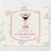 A Tiniビットより古いMartiniコケット誕生日 スパークリングワインラベル (シングルラベル)