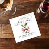 A Tiniビットより古いMartiniピンクボウ誕生日 スタンダードランチョンナプキン