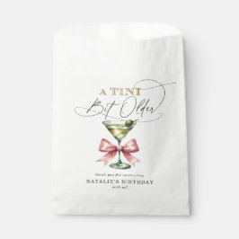 A Tiniビットより古いMartiniピンクボウ誕生日 フェイバーバッグ